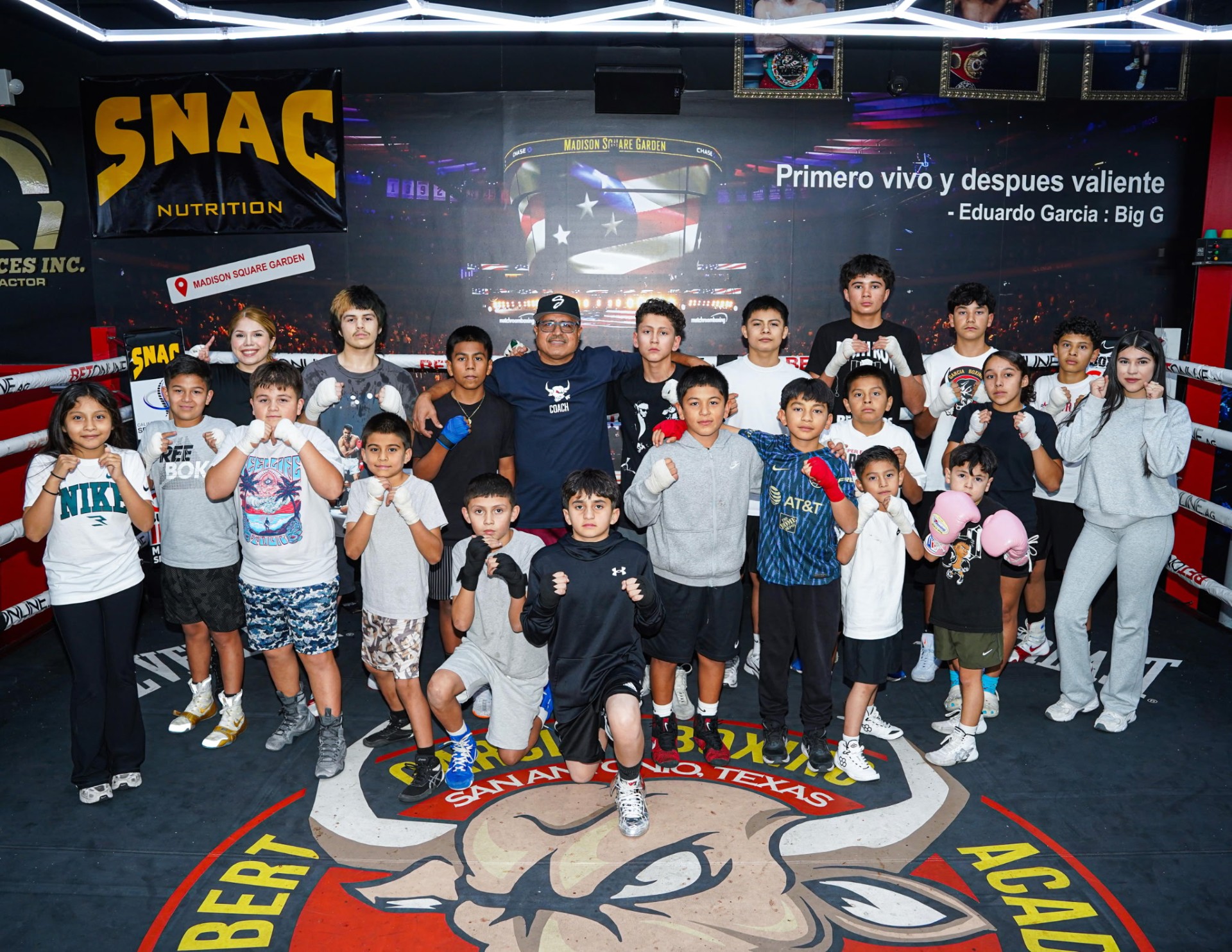 Robert Garcia with RGBA Youth Foundation kids